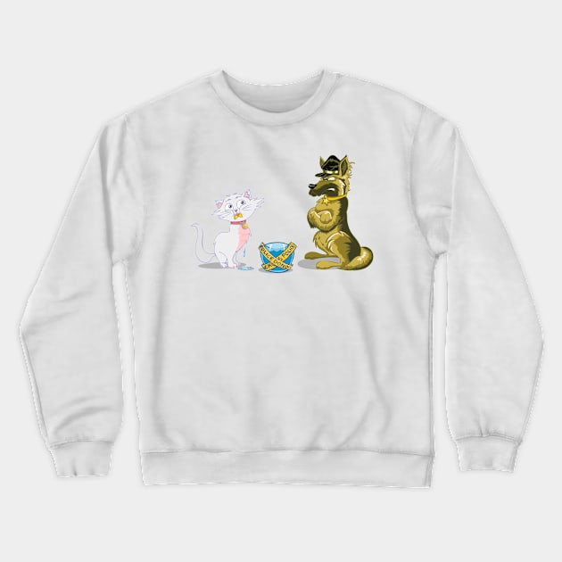 Busted Kitty Crewneck Sweatshirt by AnishaCreations